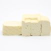 Raw Tofu cheese on white background