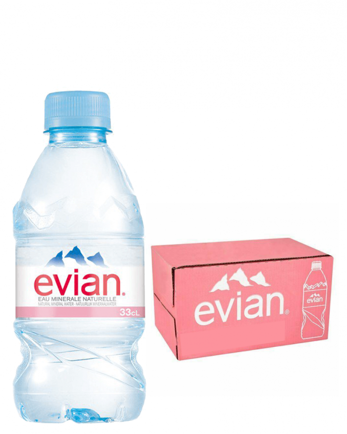 Evian Plastic Bottle, 24 x 330 ml Multipack