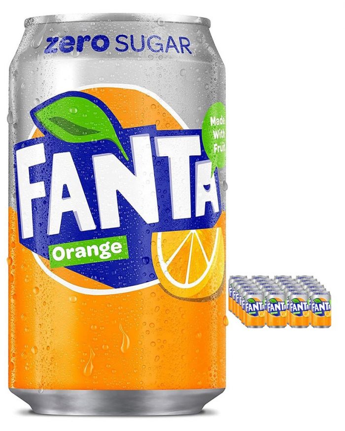 Fanta Orange Zero Cans Multipack, 24 x 330 ml