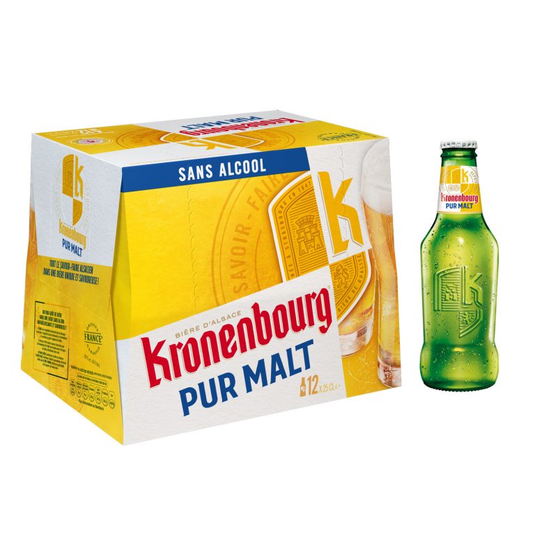 KRONENBOURG pure malt alcohol-free blonde beer